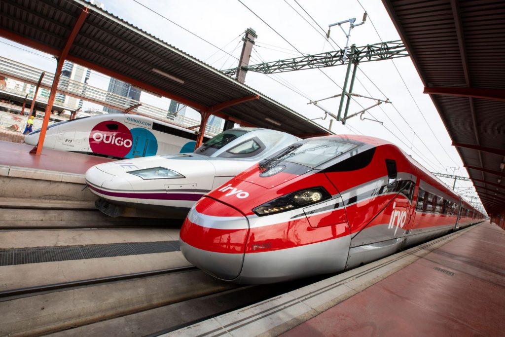 Llegada en tren a Barcelona